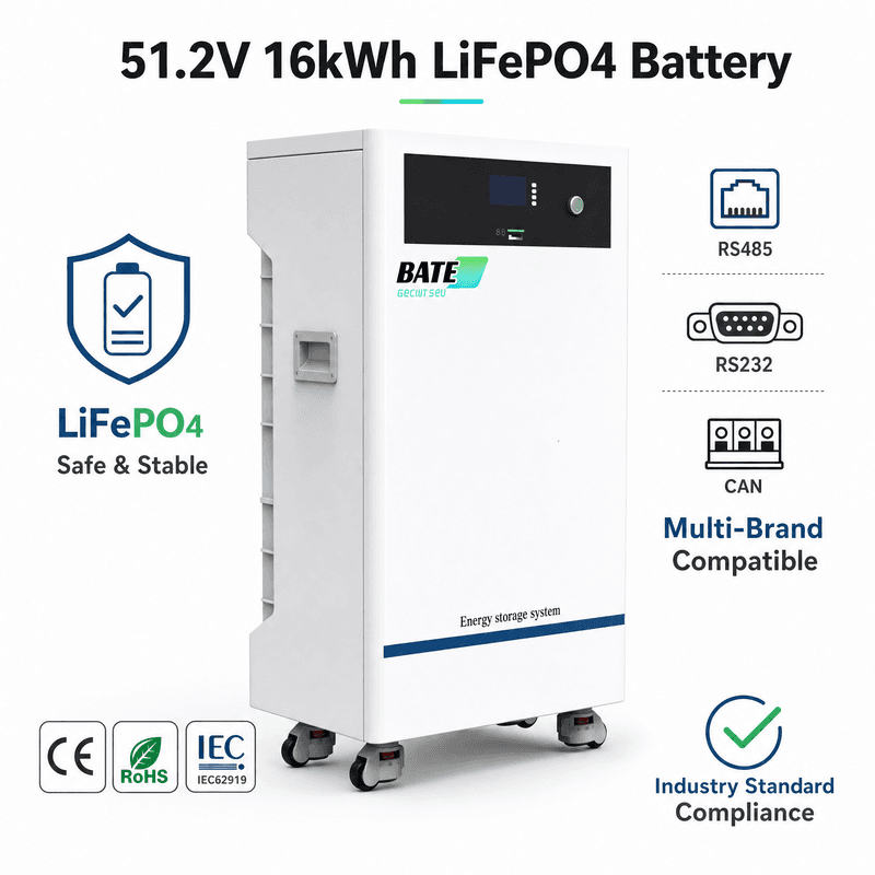 16kW 314Ah 51,2V LiFePO4-Standgeraet - 1